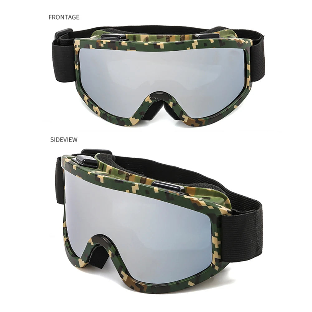 Large Frame Ski Goggles with Colorful Lens Anti-Collision Anti-Glare Lens Outdoor Sport Snow Snowboard for Snowboarding Skiing - Smarsty