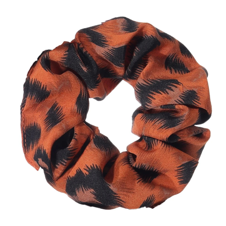 Leopard Print Scrunchie High Elastic Hair Tie Elegant - Smarsty