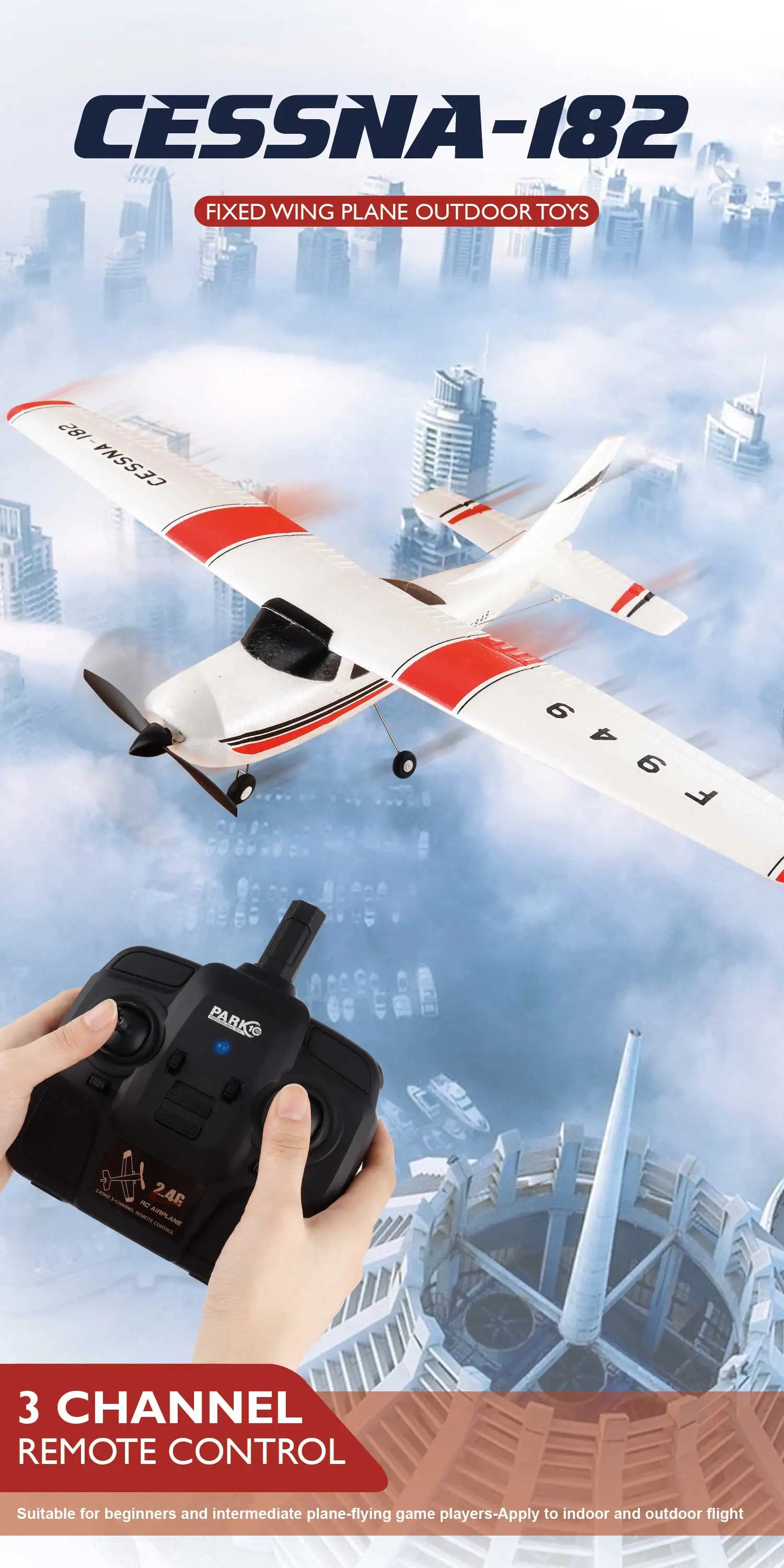 WLtoys F949 2.4G 3D6G 3Ch RC Airplane Fixed Wing Plane Outdoor Toys Drone RTF Upgrade Version Digital Servo F949S With Gyroscope - Smarsty