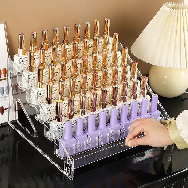 Acrylic Nail Polish Display Rack for Organized Storage - Smarsty