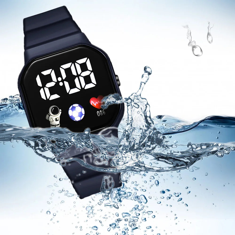 Kids Waterproof Sport Digital Watch with Silicone Strap - Smarsty