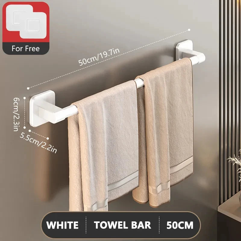 Non Perforated Suction Cup Towel Rack for Bathroom Storage - Smarsty