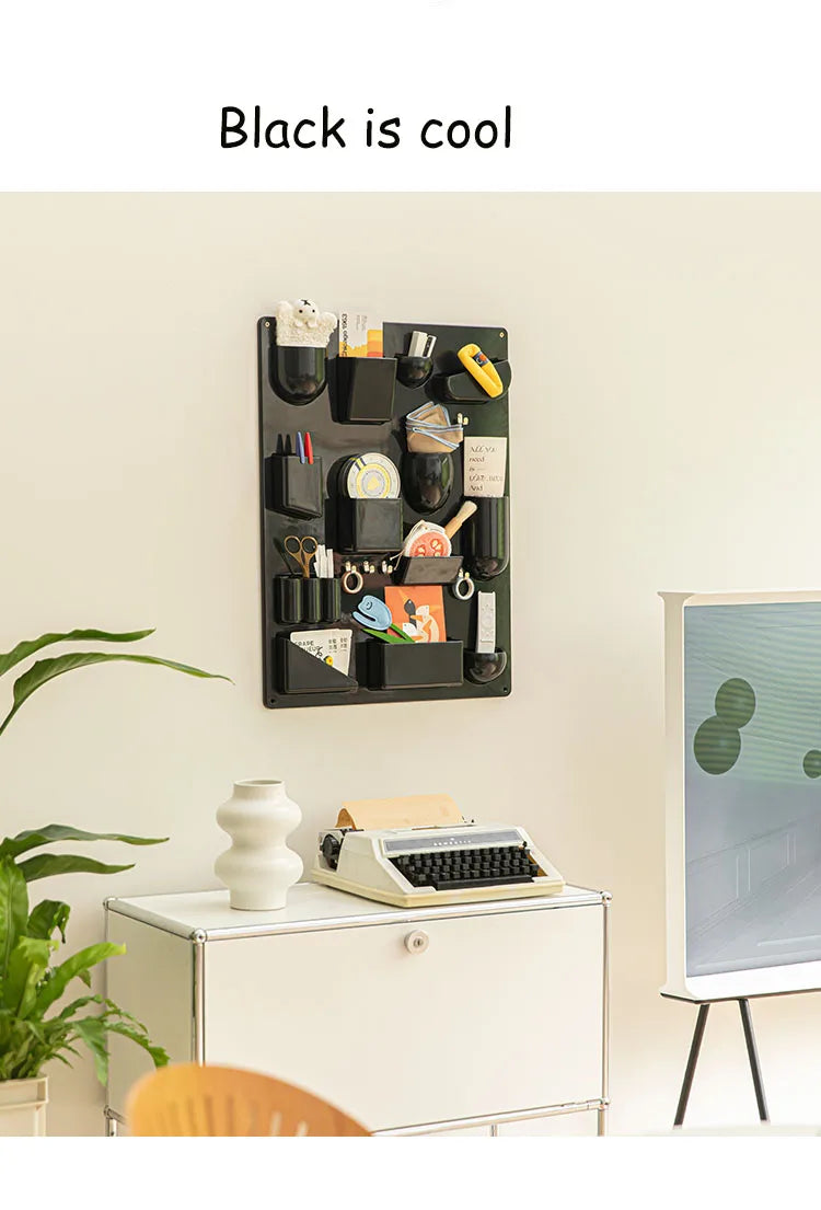 Wall-mounted Storage Rack with Hooks for Office, Kitchen and Workshop Children's Room Organizer with Adjustable Shelves by Smarsty