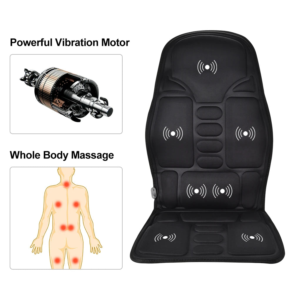 Portable Full Body Massage Chair Cushion with Soothing Vibration - Smarsty