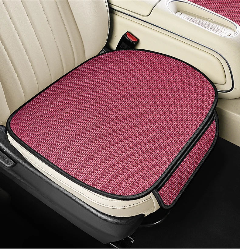 Breathable Ice Silk Car Seat Cushion Non-slip and Wear-resistant Solid Color Ice Silk Car Seat Cover, Universal Fit Most Cars