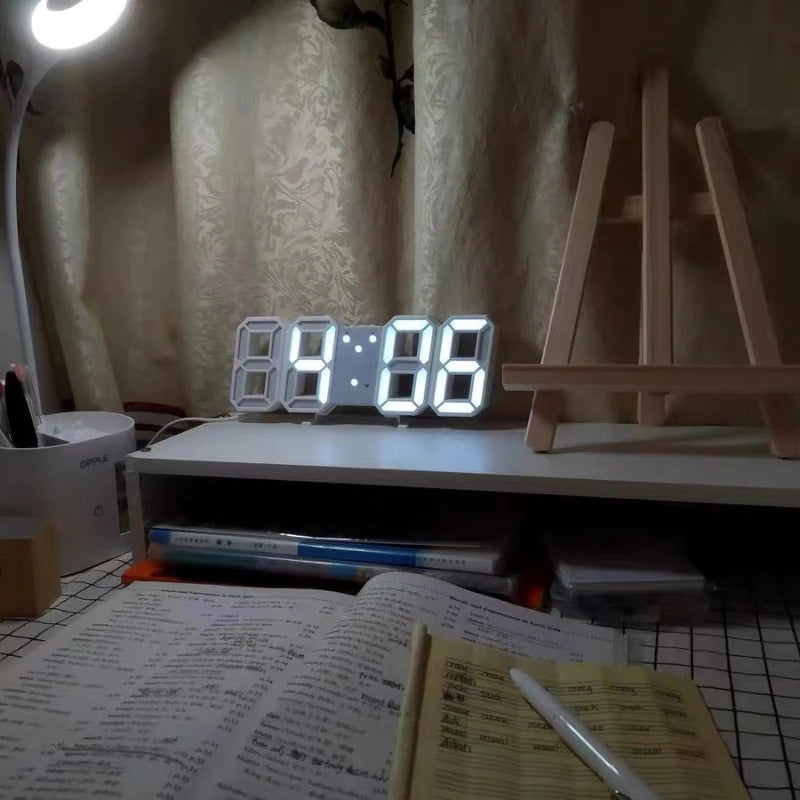 3D LED Digital Alarm Clock with Temperature Display - Smarsty