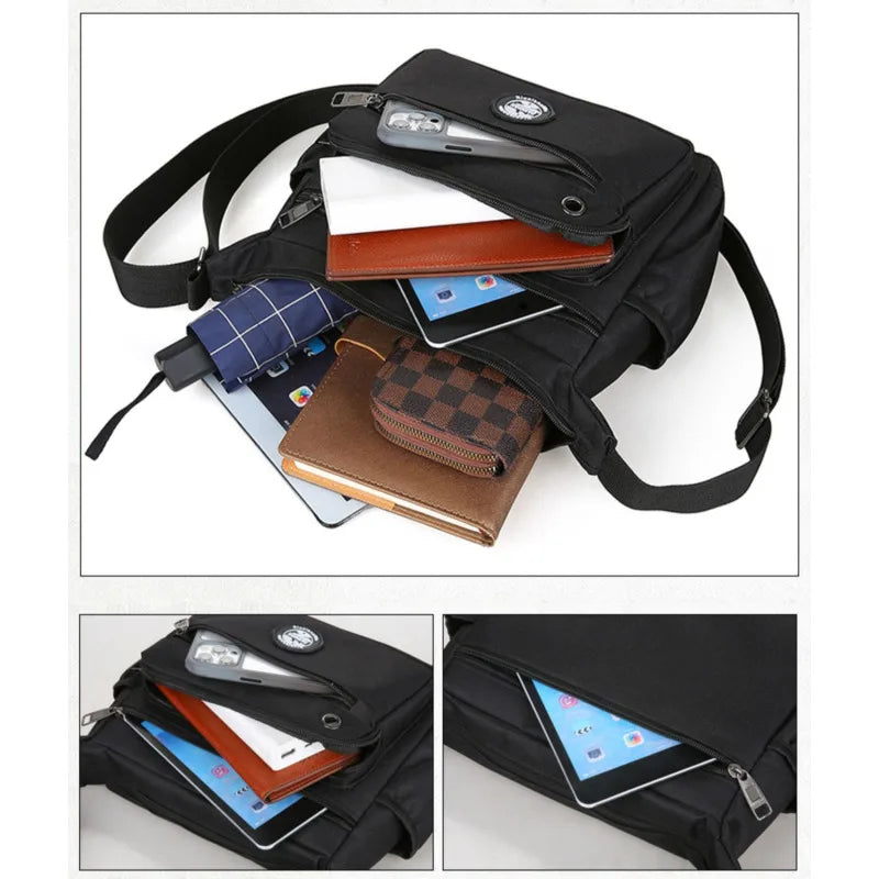 Mens Messenger Bag Crossbody Satchel Waterproof Oxford - Smarsty