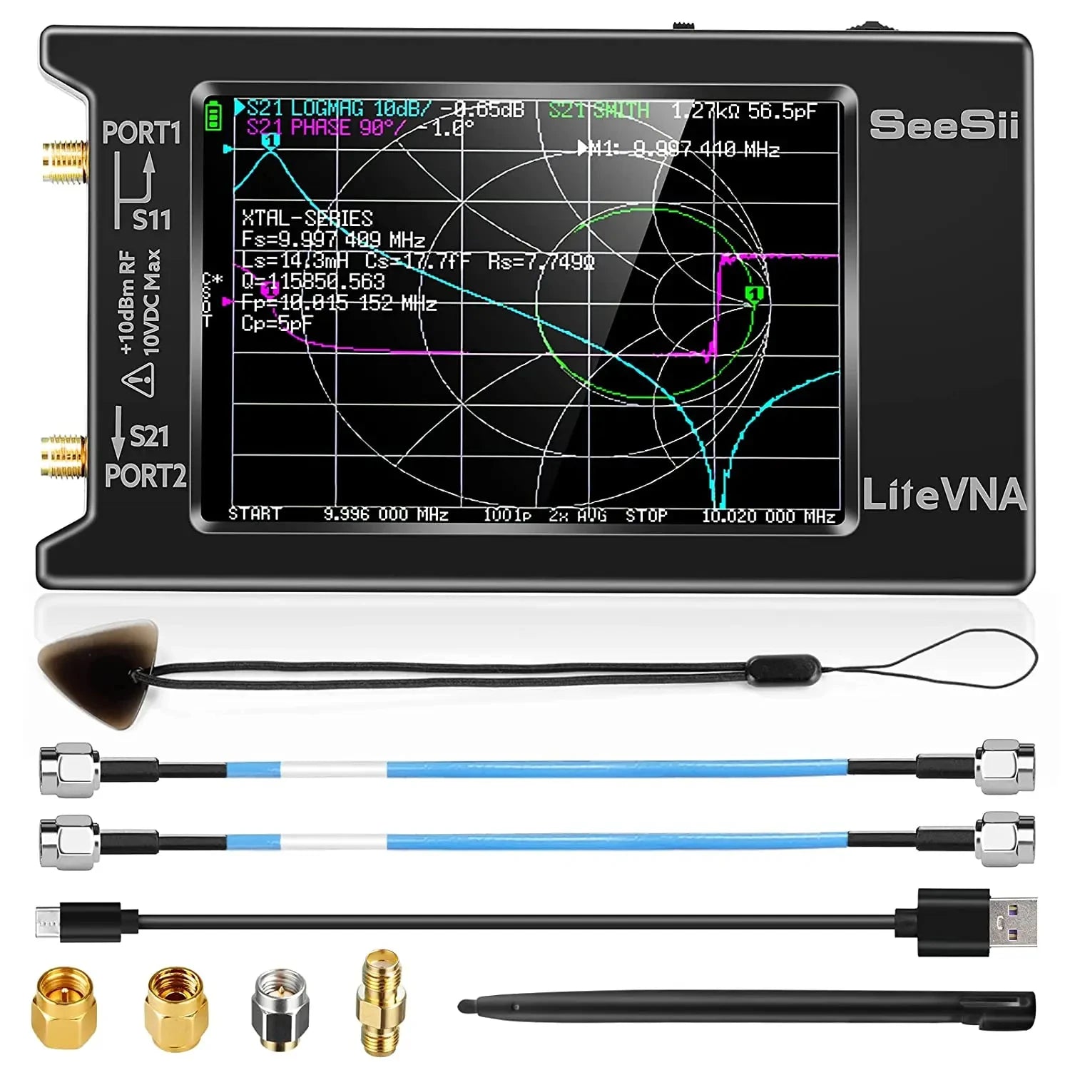 Upgraded NanoVNA Vector Network Analyzer with Data Storage - Smarsty