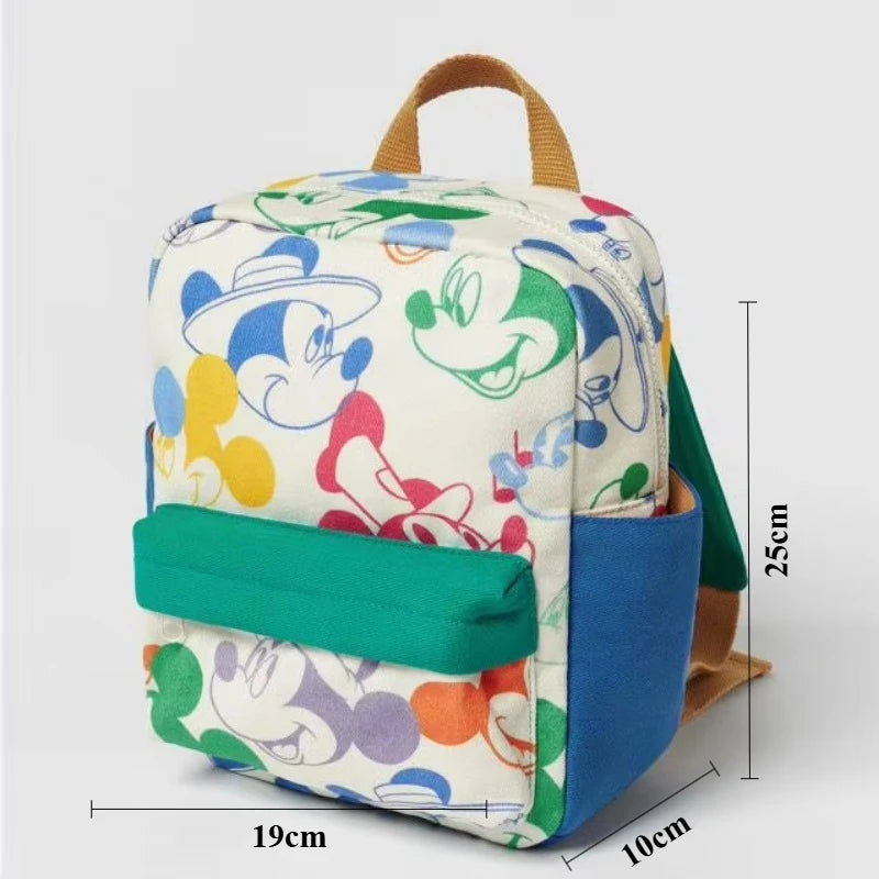 Mickey Mouse Canvas Backpack Large Capacity School Bag - Smarsty