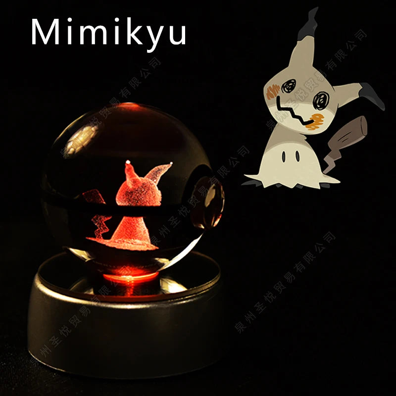 3D Pokemon Crystal Ball Night Light Lamp - Smarsty