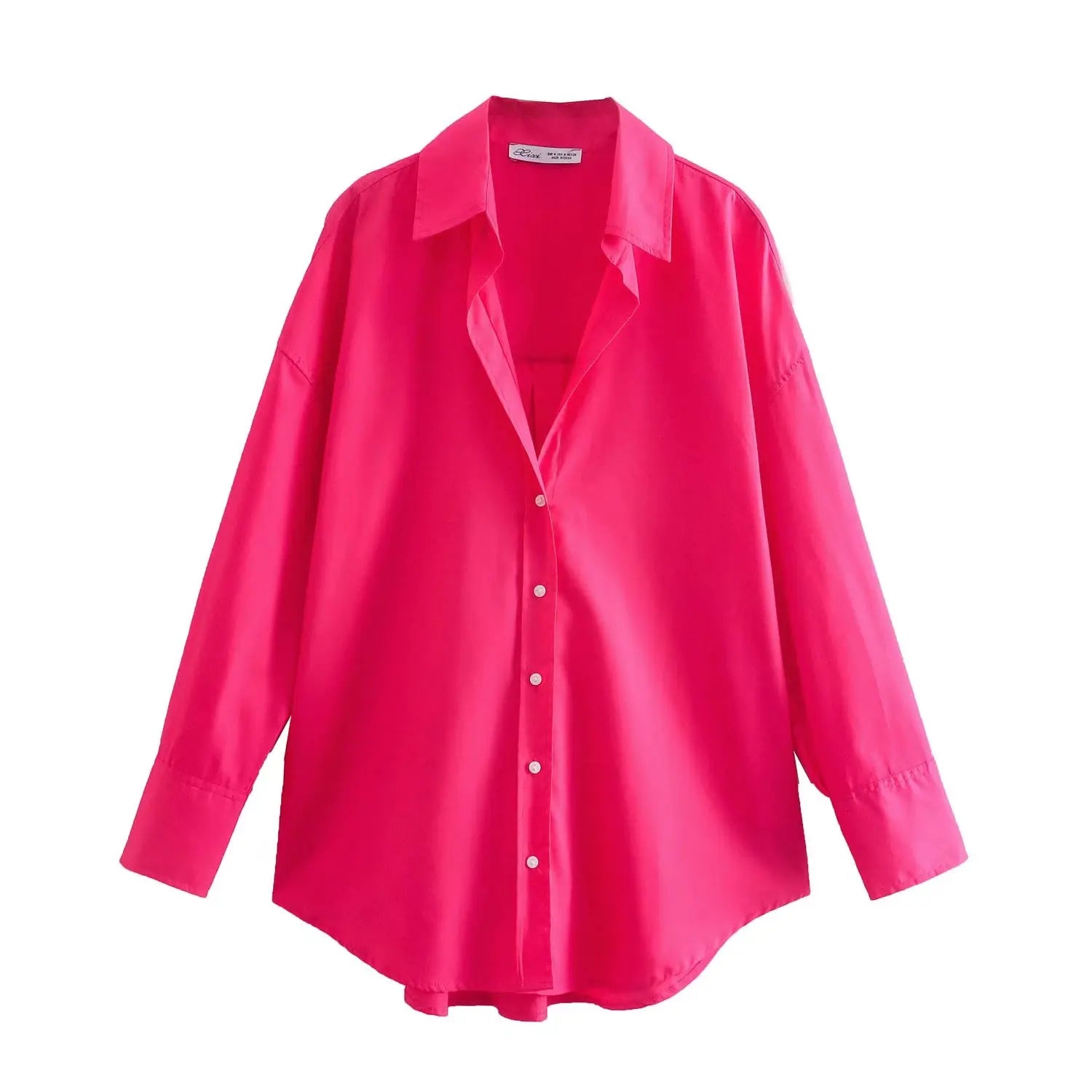 MUJER Women Shirt Multicolour Button Up Shirt Women Summer Long Sleeve Top Female Streetwear Oversize Shirts And Blouses Women - Smarsty