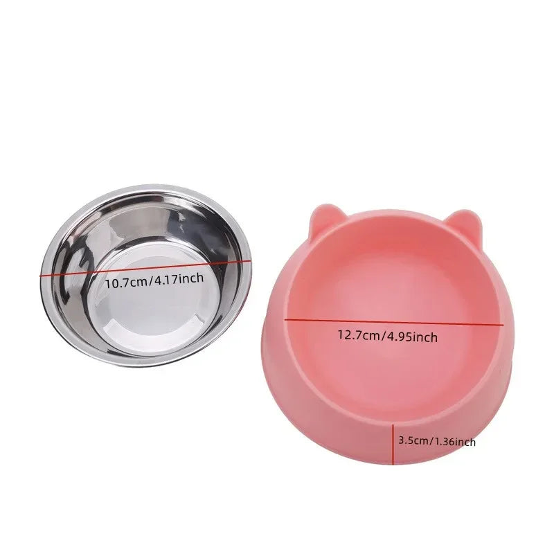Stainless Steel Cat Bowl with Inclined Design for Easy Feeding - Smarsty