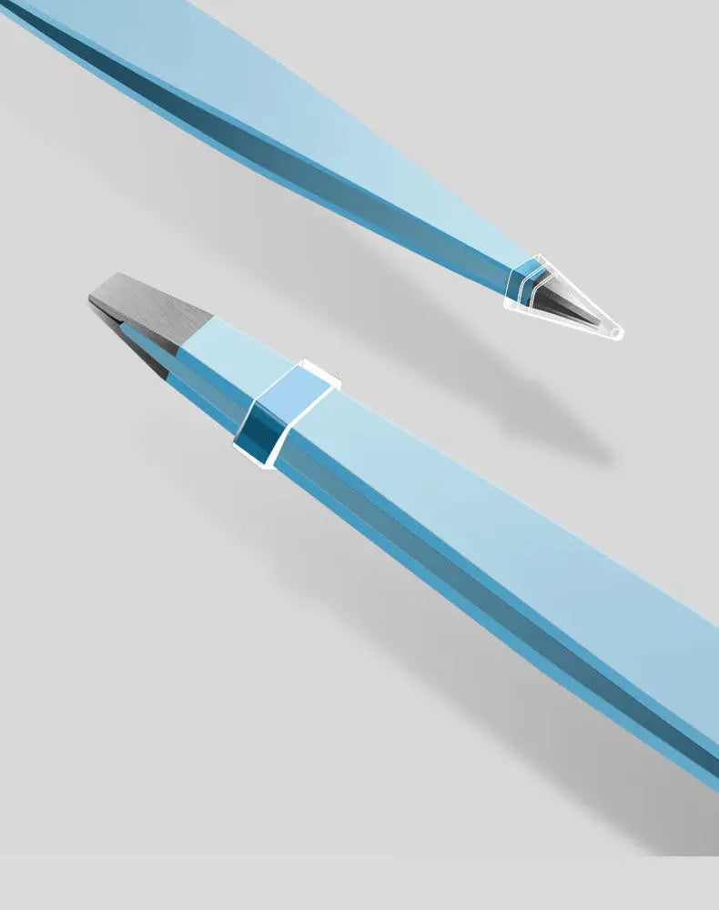 Colorful Stainless Steel Eyebrow Tweezers for Precision Hair Removal - Smarsty
