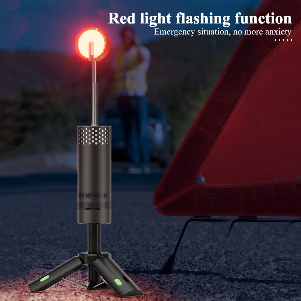 Upgraded Camping LED Telescopic Flashlight with Tripod Rechargeable Emergency Lamp Outdoor Portable orch Light Table Lamp Tent by Smarsty