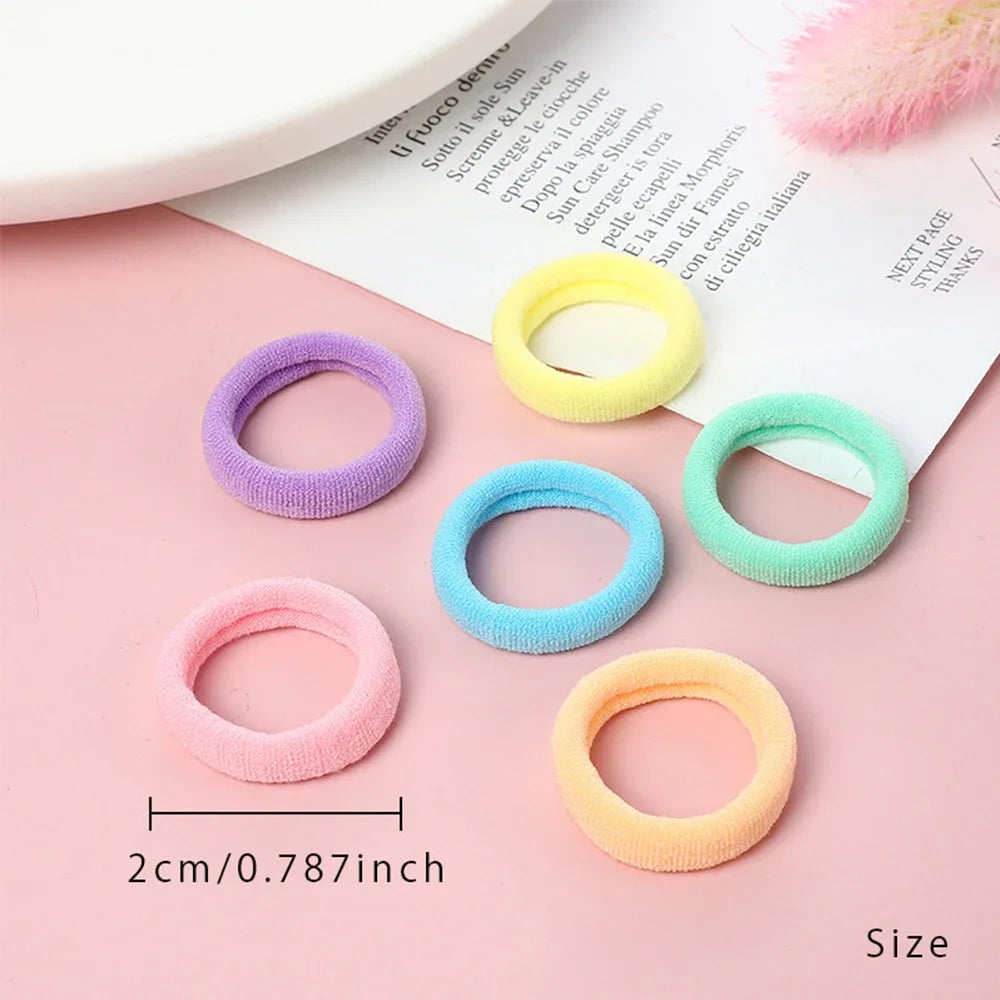 Colorful Nylon Hair Bands For Girls Elastic Gentle Hold - Smarsty