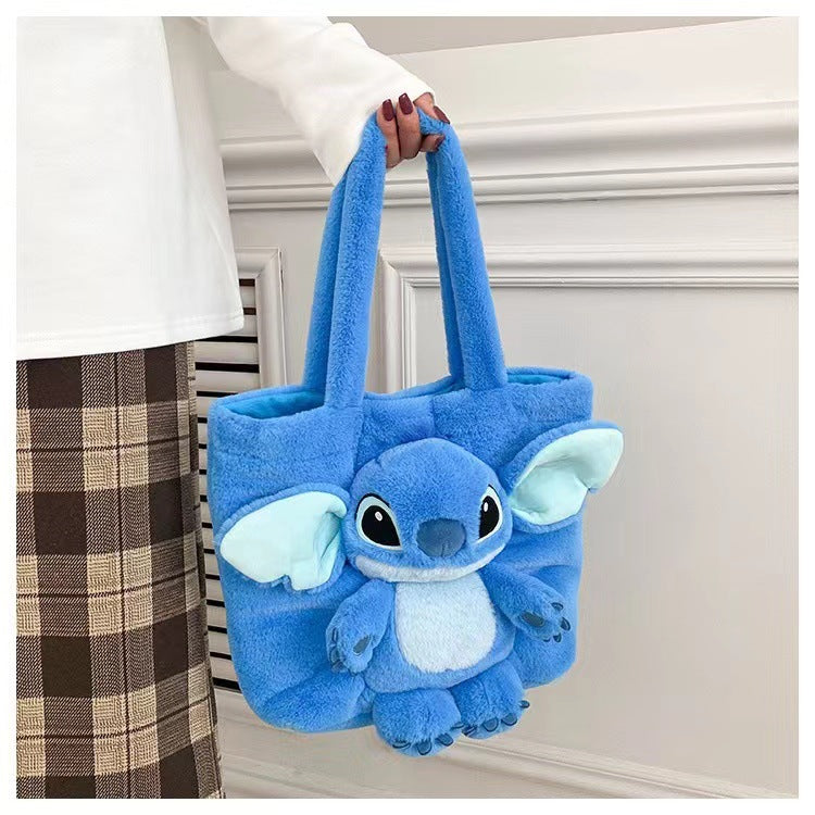 Disney Stitch Plush Shoulder Bag Cute Strawberry Bear - Smarsty