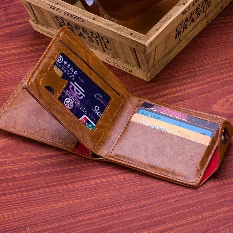 Fashion Wallets With 100 US Dollar Pattern Wallet Male Leather Photo Card Holder Large Capacity - Smarsty