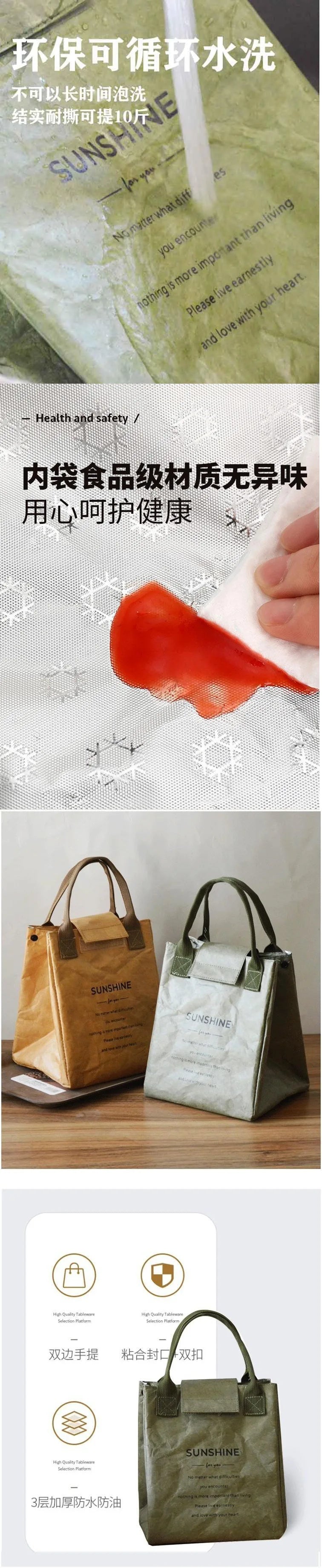 Large Capacity Insulated Lunch Bag With Sturdy Top Handle - Smarsty