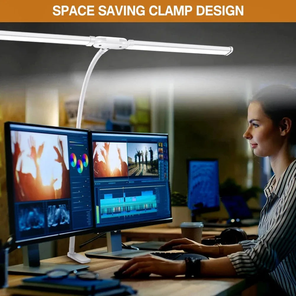 Dimmable LED Clip Desk Lamp for Reading - Smarsty