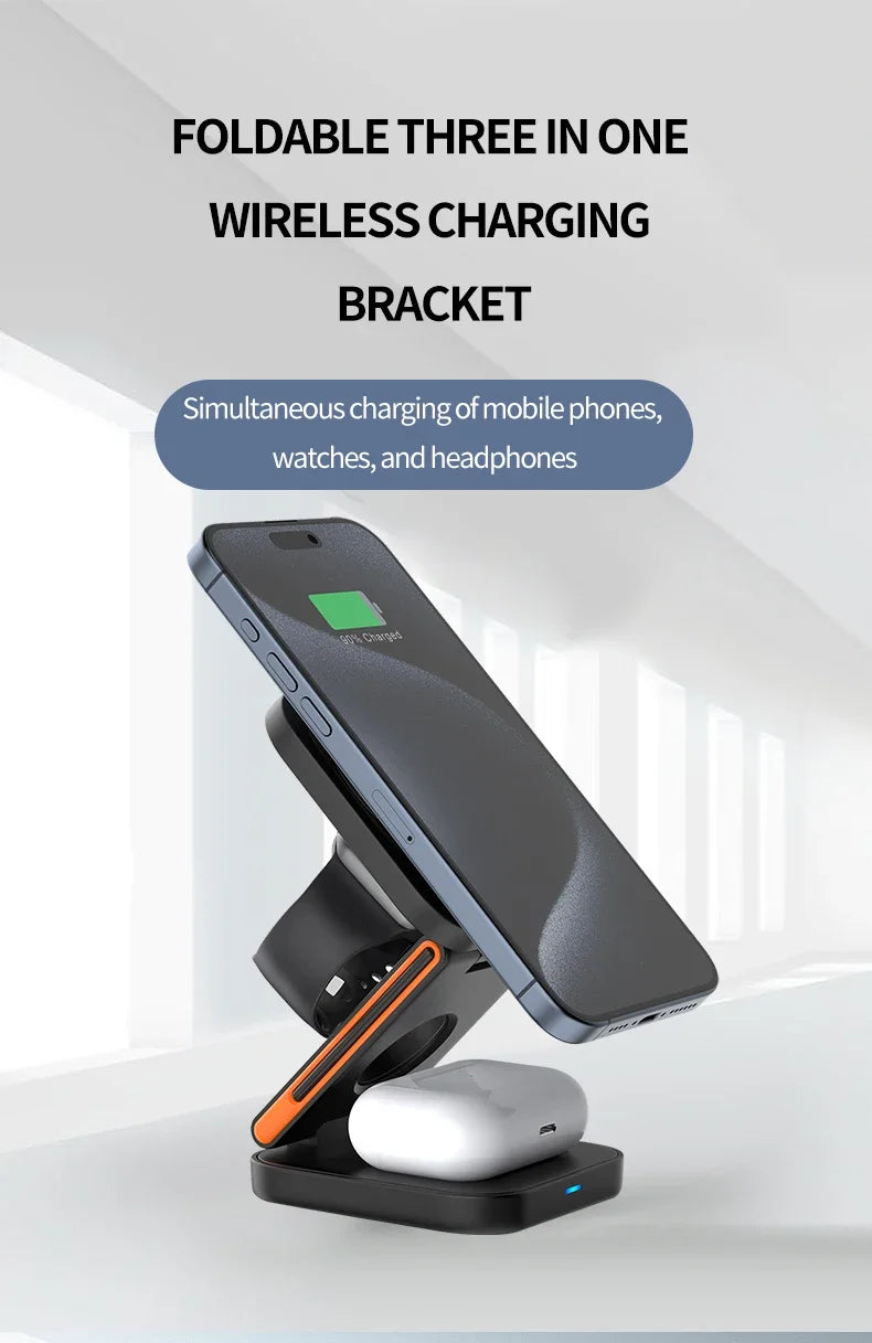 Foldable 30W Magnetic Wireless Charging Stand For iPhone - Smarsty