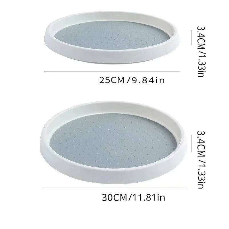 360 Degree Rotating Spice Organizer Non-Slip Turntable Shelf Storage Tray for Kitchen Cabinet Condiment Pantry Space Saver by Smarsty