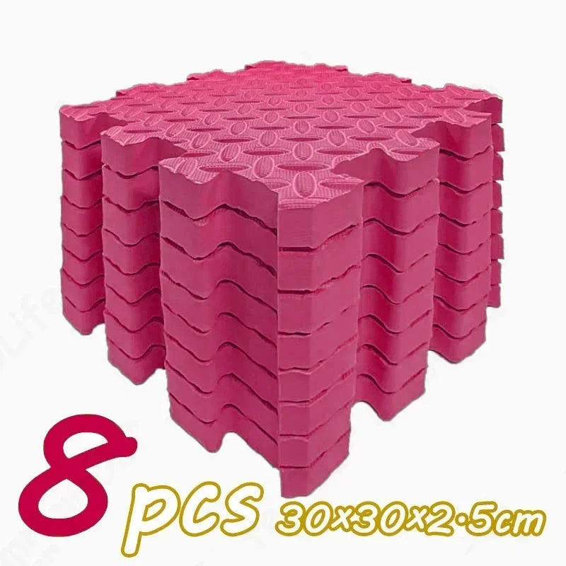8Pcs/2.5cm Thick Nonslip Baby Crawling Play Mat Soundproof Puzzle Gym Mat for Children's Room and Eco-Friendly Puzzle Mat by Smarsty