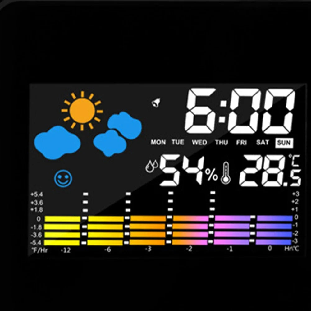 Color Screen Digital Projection Alarm Clock with Rotating Display - Smarsty