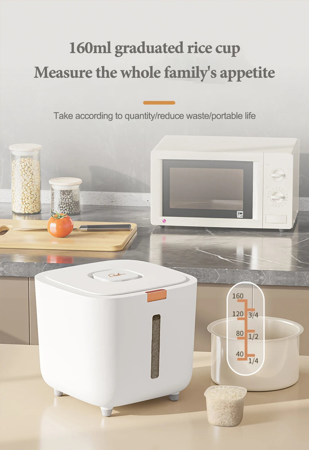 Insect Proof Moisture Proof Rice Box Grain Sealed Jar Kitchen Container 5/10KG Storage Kitchen Container Storage Box with Lid by Smarsty