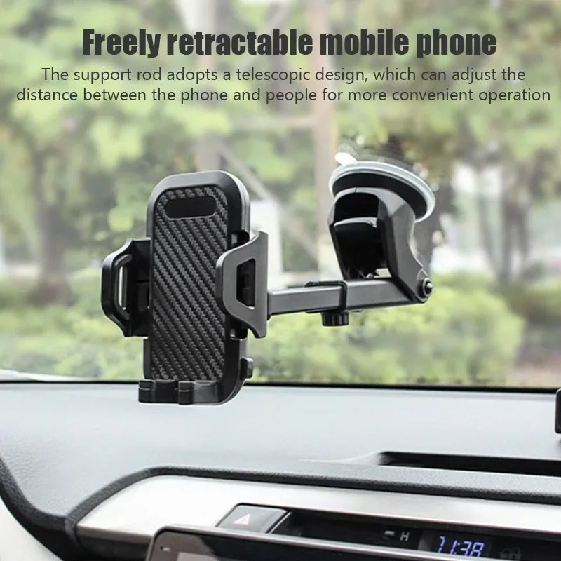 Universal Car Phone Holder With 360 Degree Rotation Suction - Smarsty