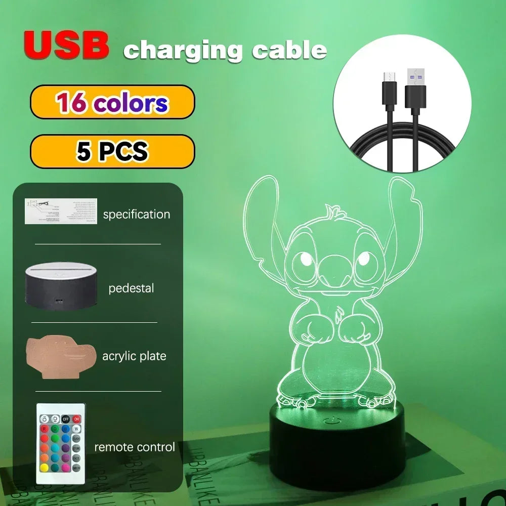 3D Illusion LED Night Light with Remote Control - Smarsty