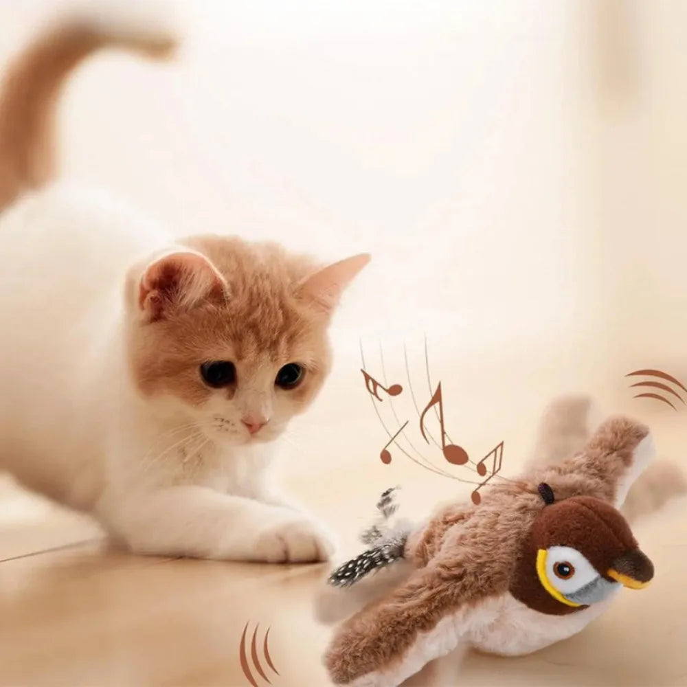 Touch Sensitive Rechargeable Chirping Bird Cat Toy - Smarsty