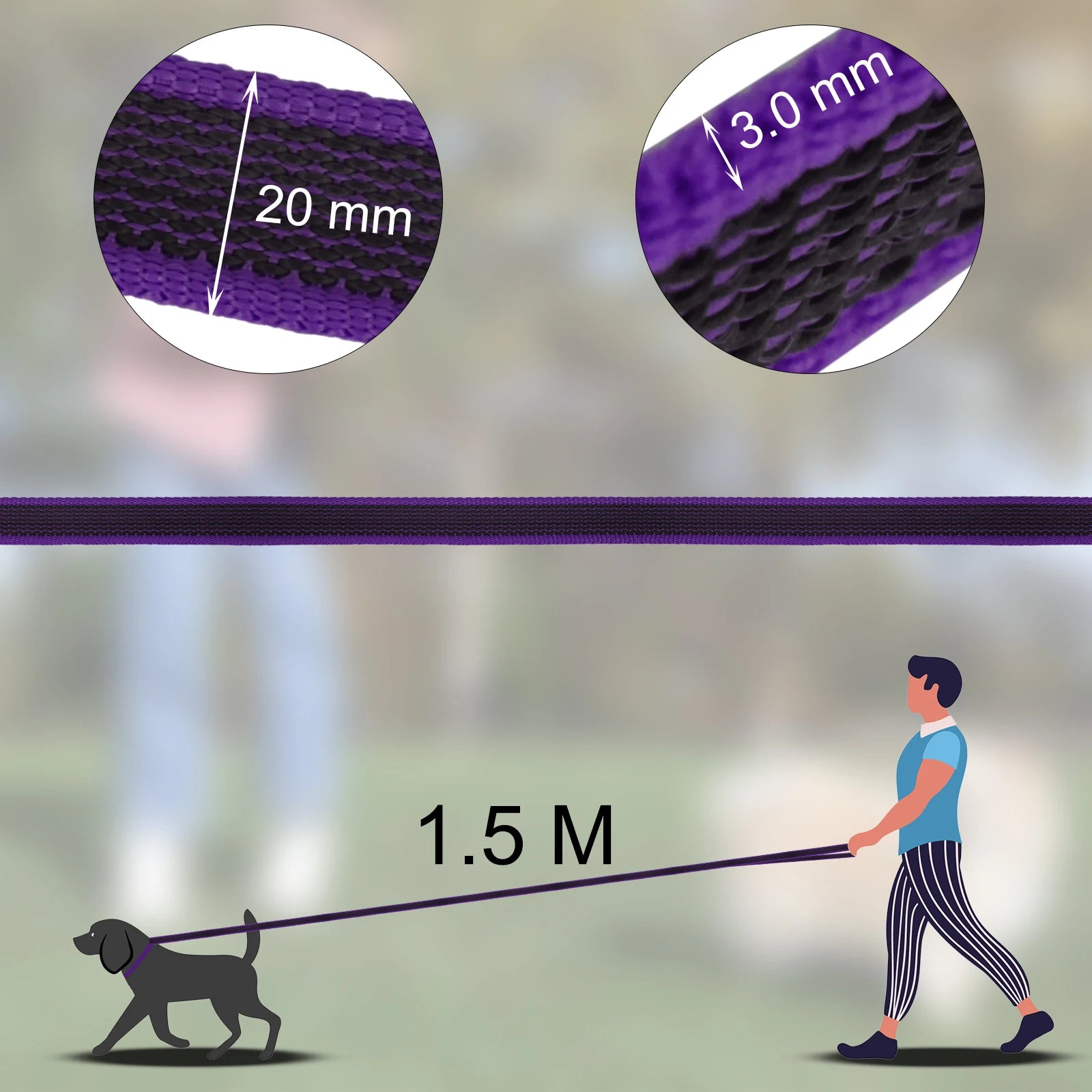 Durable Dual Color Dog Leash for Easy Training - Smarsty