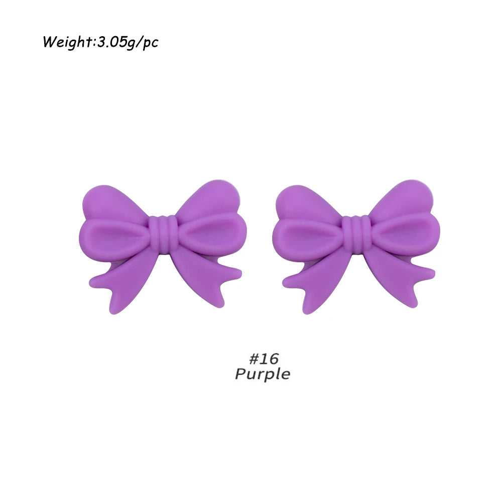 10pcs Silicone Bowknot Beads for DIY Jewelry Making - Smarsty