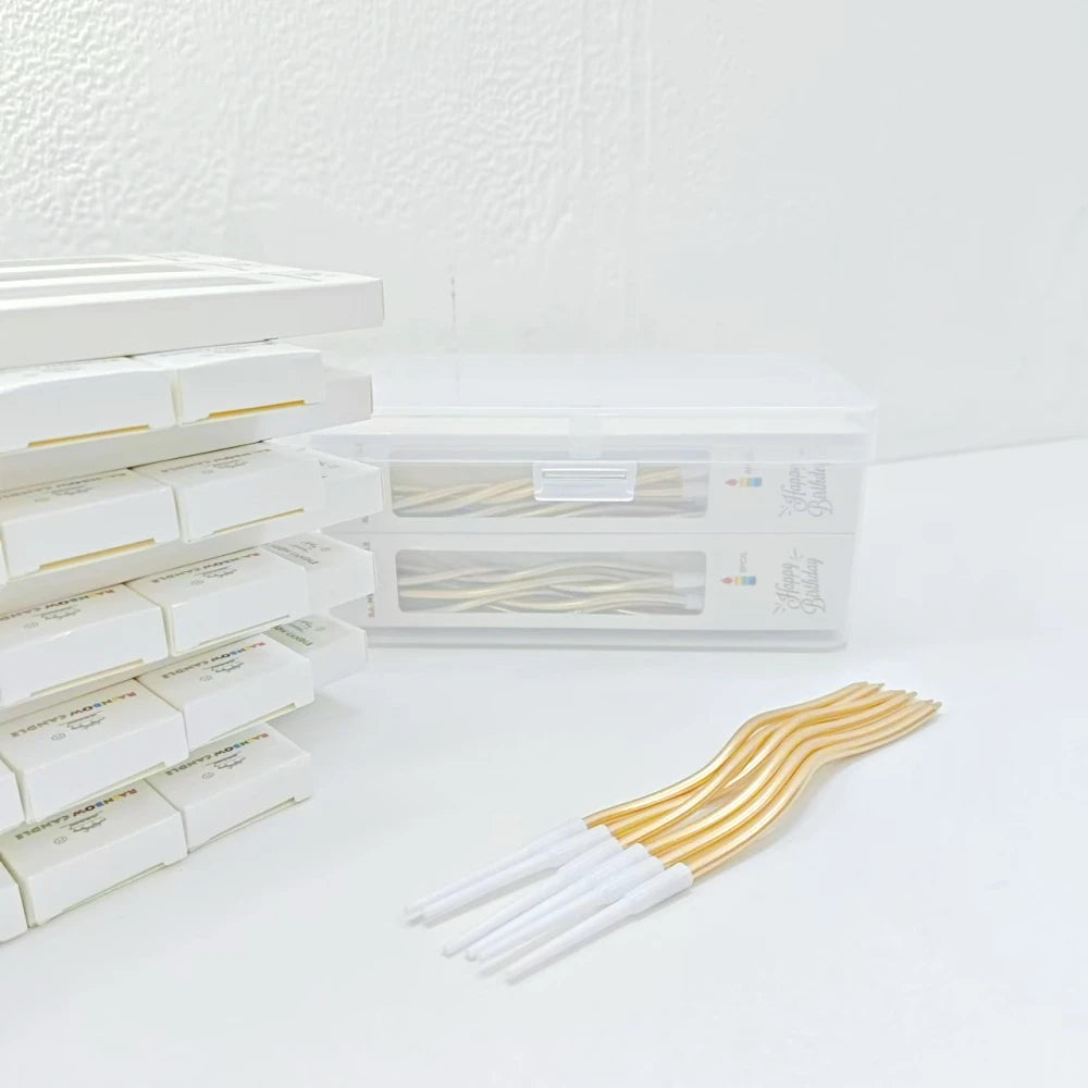 6/12/48pcs/1case Birthday Candles Spiral Cake Candles Long Thin Cake Candles For Wedding Party And Cake Decoration - Smarsty