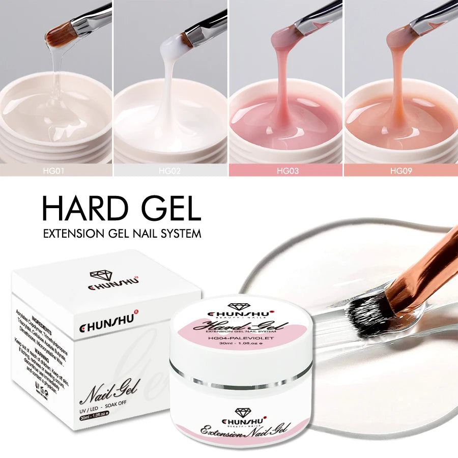 Milky White Hard Gel For Nail Extension 30ML - Smarsty