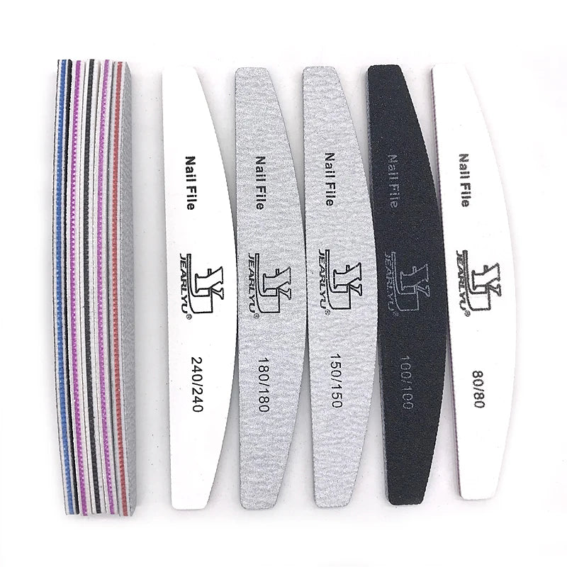5Pcs Nail File Set with Colorful Grit Options - Smarsty