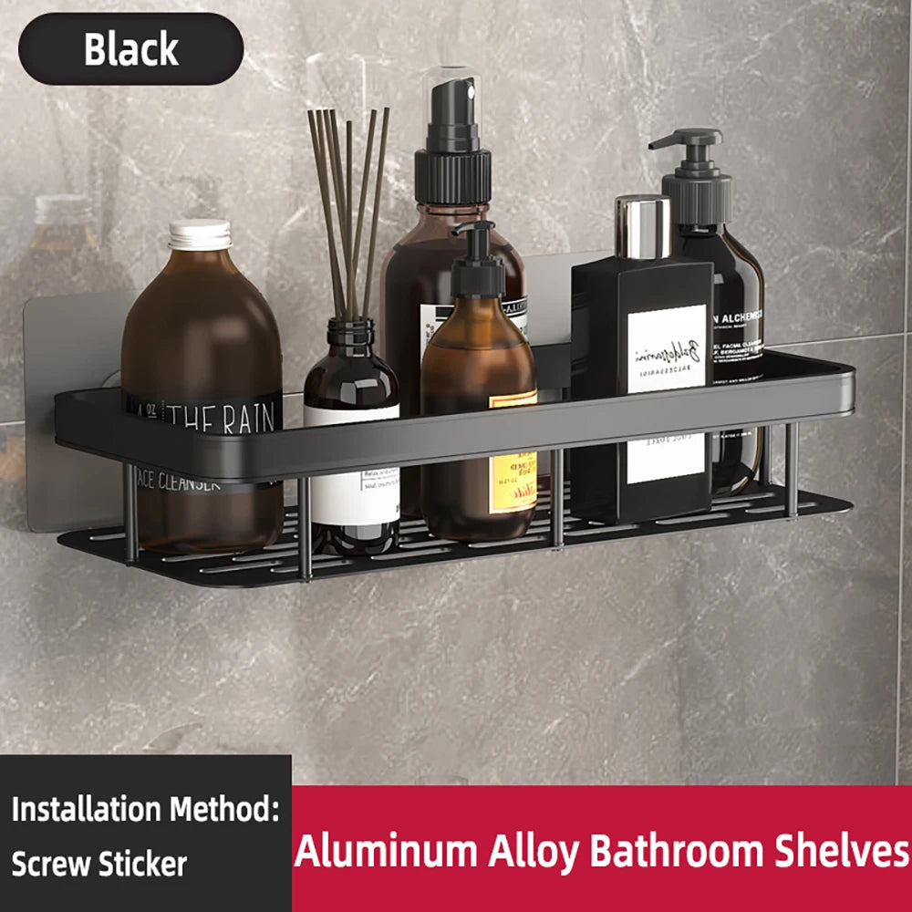 Wall Mounted Bathroom Shelf for Towel and Shampoo Storage - Smarsty