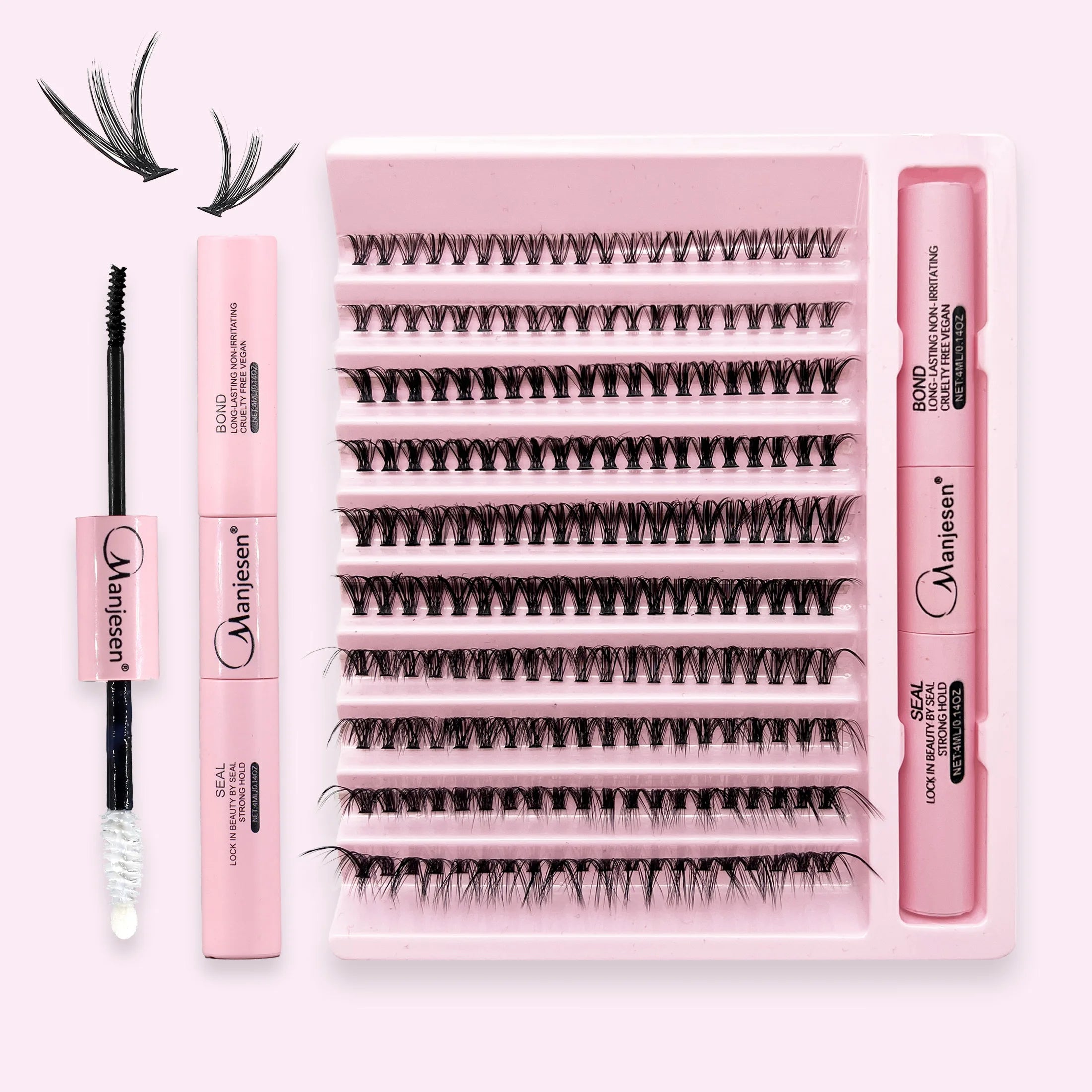 DIY Eyelash Extension Kit with 200 Clusters for Natural Look - Smarsty