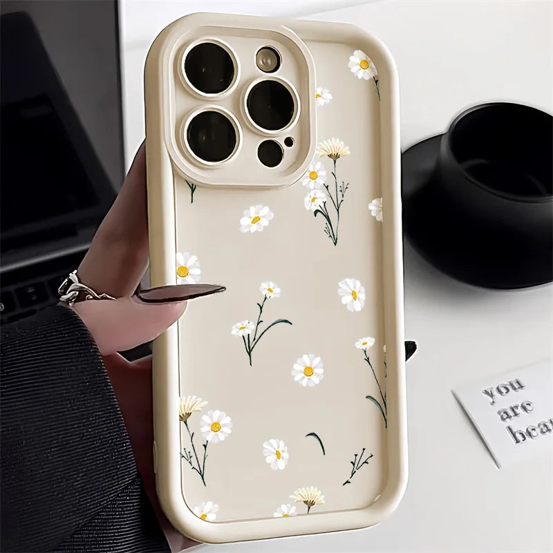 Floral Silicone Case For iPhone Shockproof And Non Slip - Smarsty