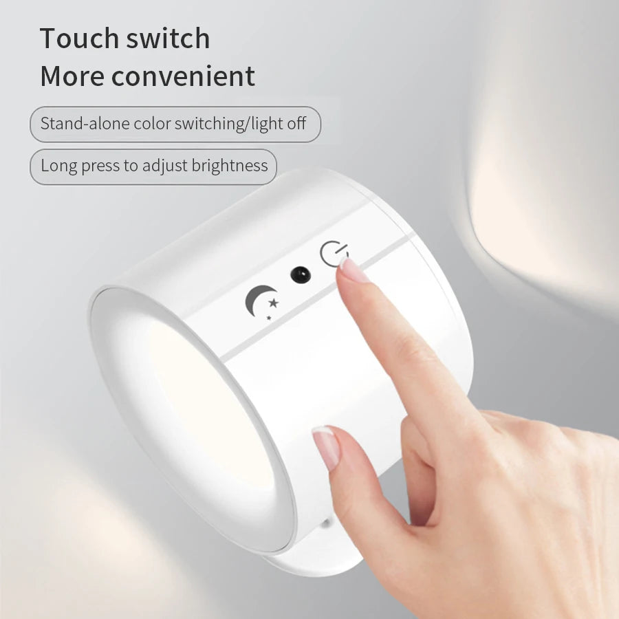 LED Wall Sconces with Touch Control and 360 Rotation - Smarsty