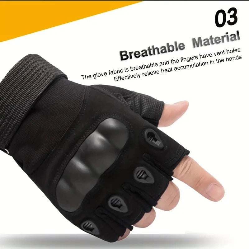 Tactical Fingerless Gloves for Men Outdoor Sports - Smarsty