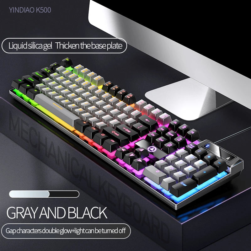 Wired Gaming Keyboard Low Profile With Numpad For PC