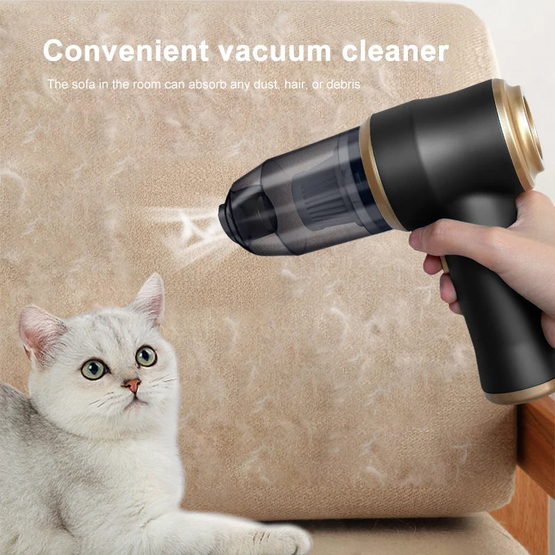 High Power Car Blower Vacuum, 2-in-1 Strong Suction & Blowing, Portable for Auto/Home Cleaning, Dust Removal from Seat/Mat/Trunk