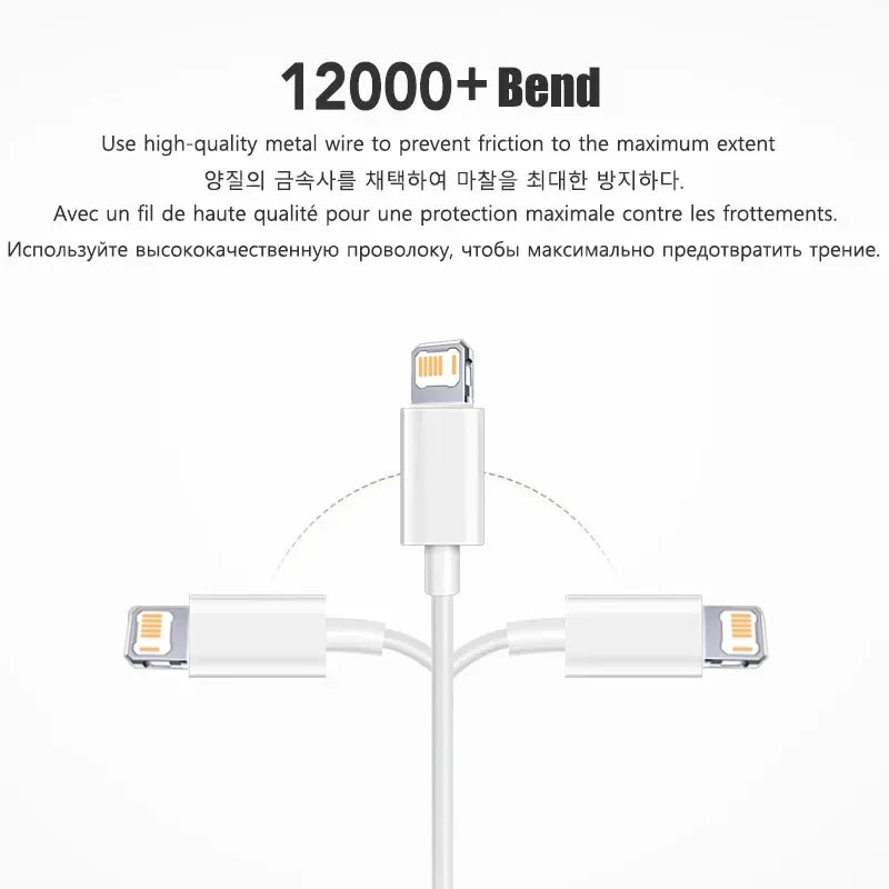 20W PD USB to Lighting USB C to Lighting Fast Charger Cable For Apple iPhone 14 13 12 11 Pro Max X XR Plus iPad Data Sync Line - Smarsty
