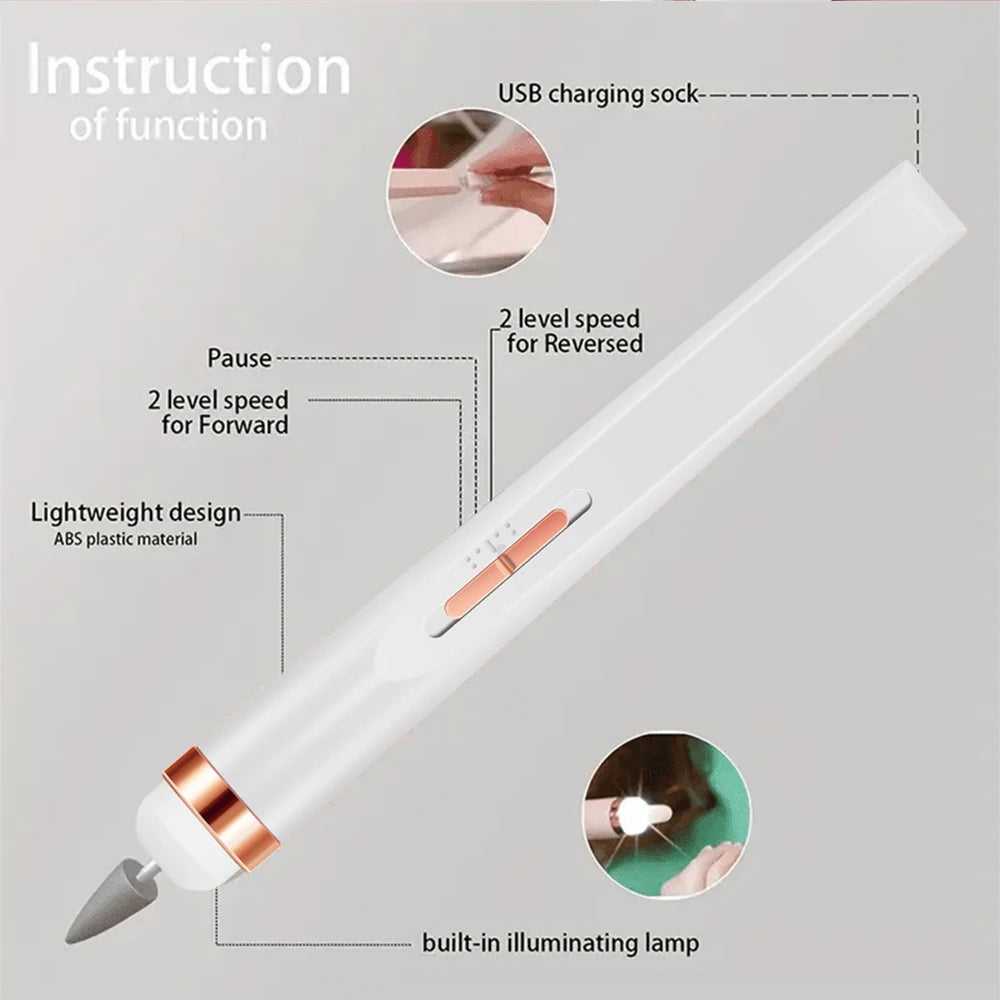 Portable Electric Nail File with 4 Speed Options - Smarsty