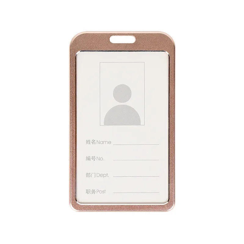 Employee Aluminium Alloy Plastic Credit Card ID Card Cover Case Work Identity Badge Card Cover Bag Women Men Work Card Holders