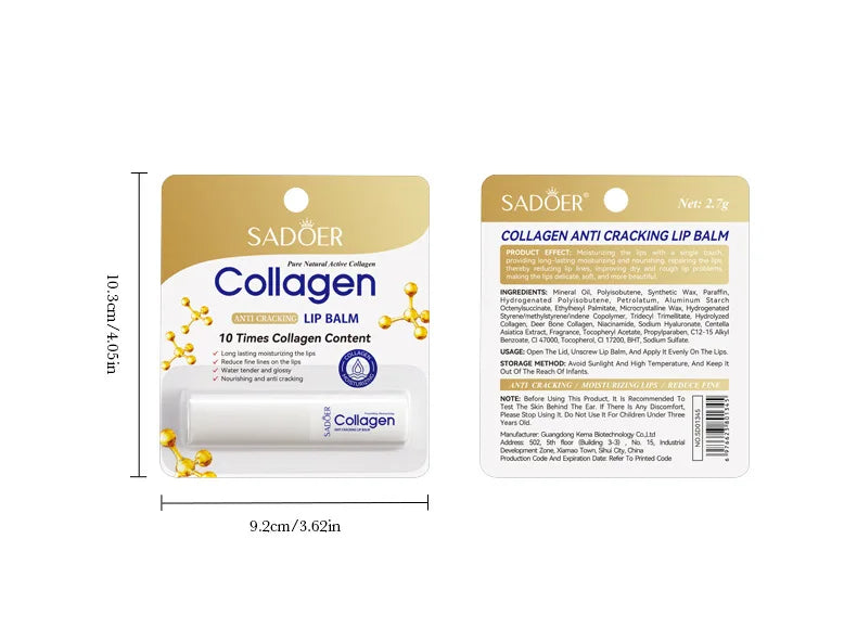 SADOER Collagen Lip Balm for Moisturizing and Repairing - Smarsty