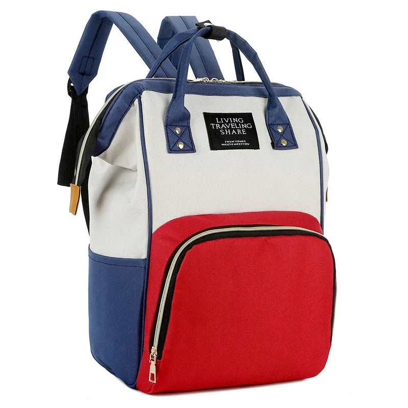New Fashion Oxford Multi Functional Wear Resistant Insulation Large Capacity Zipper Mommy Bag Backpack for Travel
