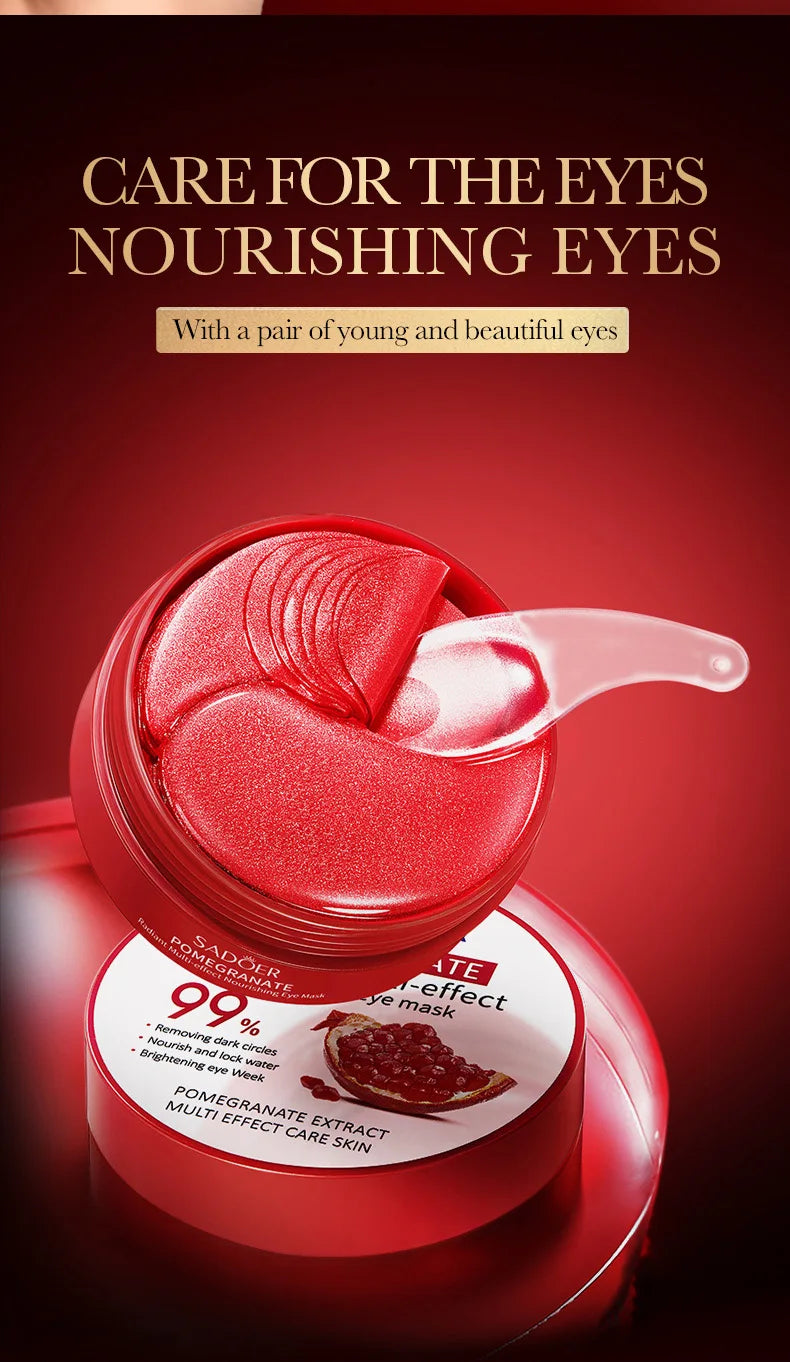 Pomegranate Collagen Eye Masks for Dark Circles and Puffiness - Smarsty