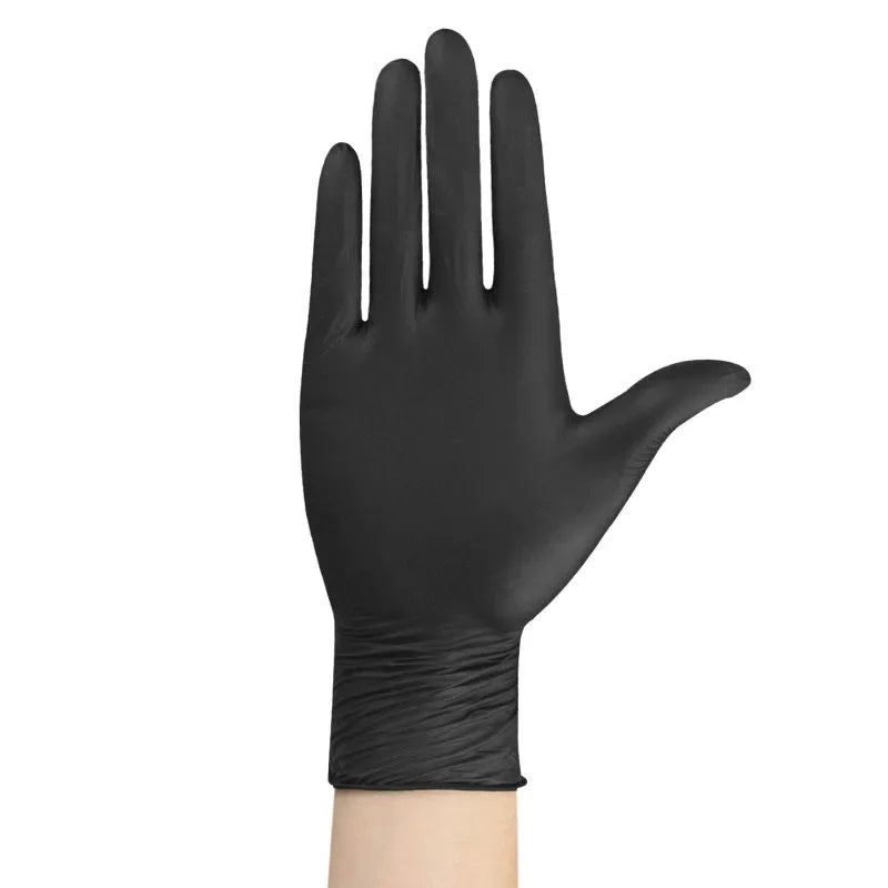 10/20/50/100PCS Black Nitrile Disposable Gloves for Work Latex Free Home Cleaning Glove Textured Mechanic Tattoo Hair Dye Beauty - Smarsty